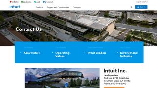 Intuit®: Company Info • Contact Us