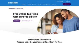 Jackson Hewitt® | File Income Taxes Online |Free E-file, 100% Accurate