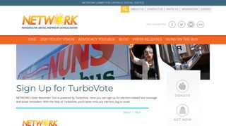 TurboVote Sign Up - NETWORK Lobby