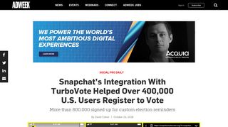 Snapchat's Integration With TurboVote Helped Over 400,000 U.S. ...