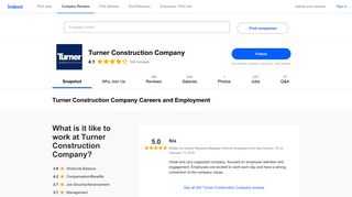 Turner Construction Company Careers and Employment | Indeed.com