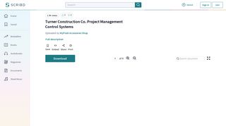 Turner Construction Co. Project Management Control Systems - Scribd