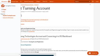 Student Turning Account - TurningPoint Clickers - Answers
