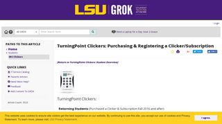 TurningPoint Clickers: Purchasing & Registering a Clicker/Subscription