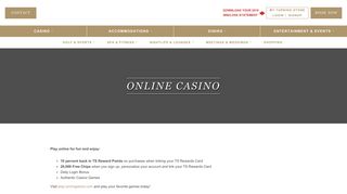 Online Casino - Turning Stone Resort Casino