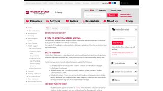 Turnitin Support | Western Sydney University Library