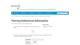 Viewing Submission Information - Guides.turnitin.com