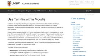 Use Turnitin within Moodle | UNSW Current Students