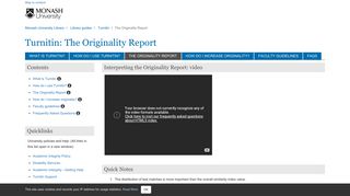 The Originality Report - Turnitin - Library guides at Monash University