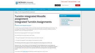 Turnitin integrated Moodle assignment - eLearning Services - Monash ...