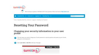 Resetting Your Password - Guides.turnitin.com