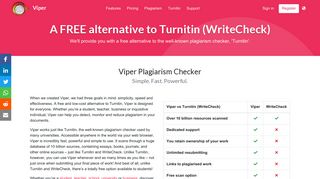 Turnitin Alternative - Turnitin Free - Viper Plagiarism Checker