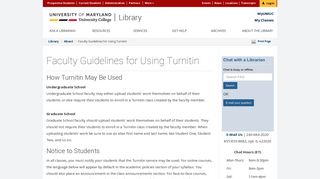 Faculty Guidelines for Using Turnitin - UMUC Library