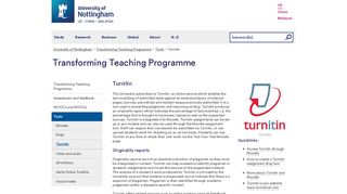 Turnitin - The University of Nottingham