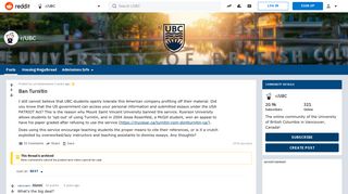 Ban Turnitin : UBC - Reddit