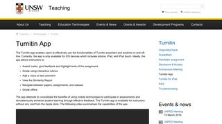 Turnitin App | UNSW Teaching Staff Gateway