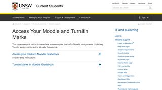 Access Your Moodle and Turnitin Marks | UNSW Current Students