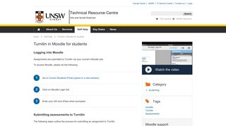 Turnitin in Moodle for students - Technical Resource Centre - UNSW ...