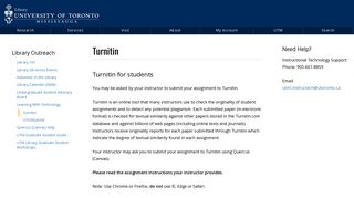 Turnitin | University of Toronto Mississauga Library - UTM Library