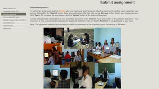 Submit assignment - About Turnitin (Tii)
