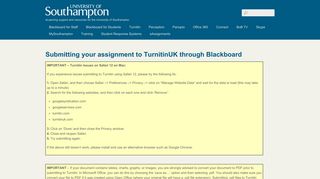 Submitting your assignment to TurnitinUK through Blackboard ...