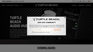 Turtle Beach® Audio Hub - Download Firmware Updates