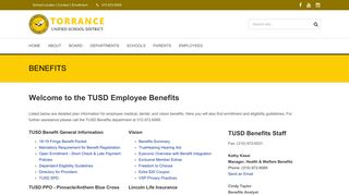 TUSD Employee Benefits | Benefits - Torrance Unified School District
