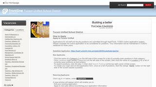 Tucson Unified School District - Frontline Recruitment - applitrack.com