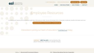 Employee Resources | Educational Services, Inc.