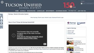 SIS Student Info - Tucson Unified School District