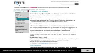 University car scheme - University of Exeter