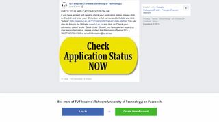 CHECK YOUR APPLICATION STATUS ONLINE... - TUT-Inspired ...
