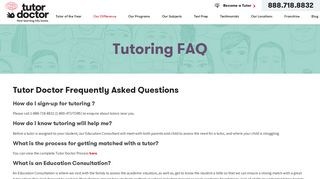 Tutoring FAQ - Tutor Doctor