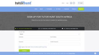 Tutor Hunt - Register as a Tutor or a Student - Tutor Hunt South Africa