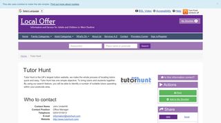 Tutor Hunt | Cheshire West and Cheshire Local Offer
