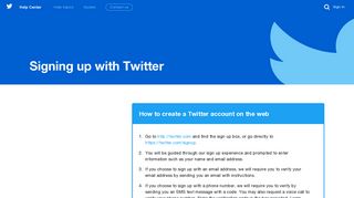 Twitter account - Twitter support