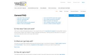 FAQs - Getting a Tutor - Tutor.com