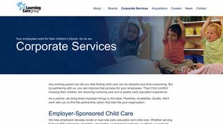 Corporate Services - Child Care | Learning Care Group