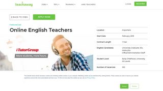 Online English Teachers - Online, Online Teaching jobs - iTutorGroup