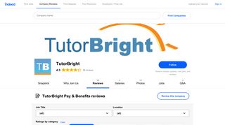 Working at TutorBright: Employee Reviews about Pay & Benefits ...