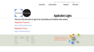 Log In - Innovations For Learning