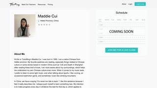 TutorMing Maddie Cui - TutorMing.com