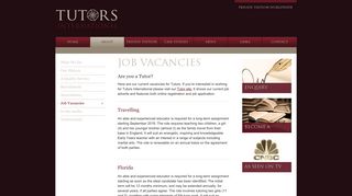 Job Vacancies – Tutors International
