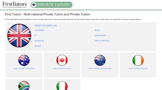 First Tutors - Home tutors for private tuition throughout the world