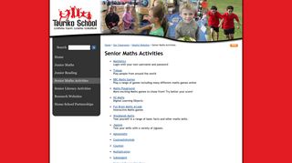 Senior Maths Activities | Tauriko School