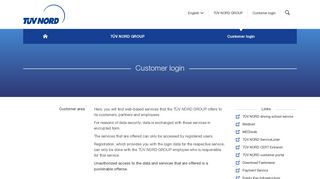 Customer login | TÜV NORD