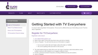 Login to TV Everywhere | Click! Cable TV