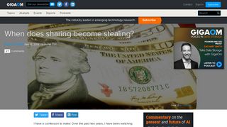 Gigaom | When does sharing become stealing?