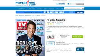 TV Guide Magazine Subscription Discount | Magazines.com