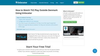 How to Watch TV2 Play Outside Denmark Using Unlocator